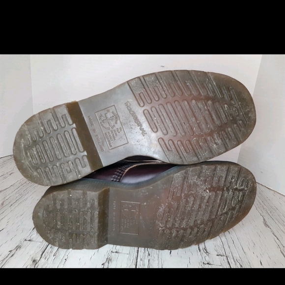 Dr. Martens Vintage 90s Y2K Burgundy 8 Hole Boots 5 - Picture 8 of 9